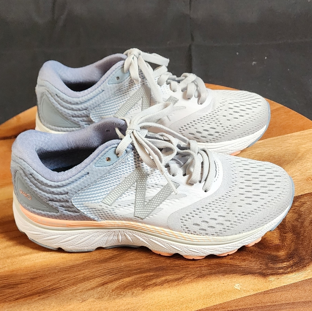 New Balance Gray and White Athletic Shoes